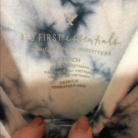 Blue and white tie-dye tank - Picture 2 of 3